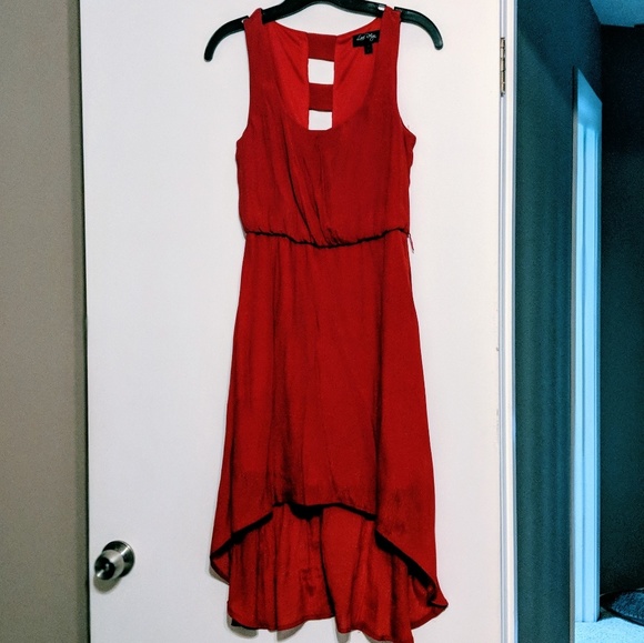 Red High-Low Dress - Picture 1 of 4